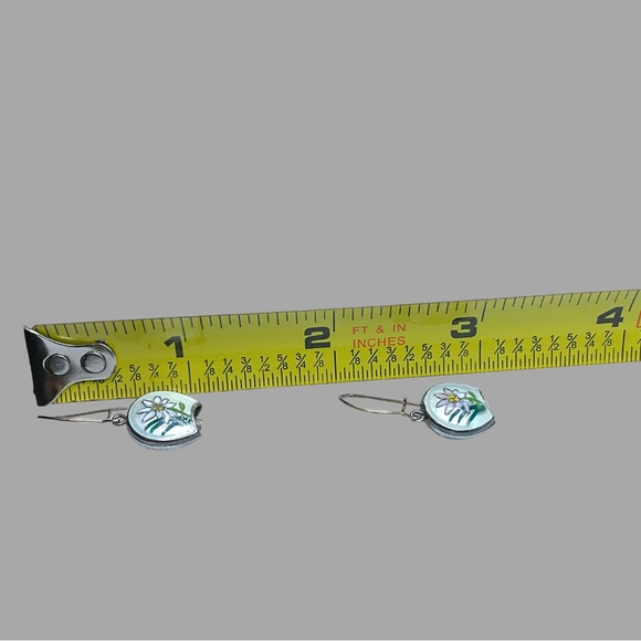 🌺Vintage Sterling & Enamel Bell Earrings - Picture 13 of 13